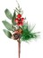 Yılbaşı Süsü Pike Berry Karlı Kırmızı Yeşil 25 Cm. 1