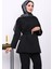 Siyah Kemerli Tunik Pantolonlu Scuba Takım 3