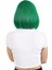 Küt Kahküllü Fiber Sentetik Peruk - Koyu Yeşil 4