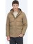 Deve Tüyü Kapüşonlu Casual Dokuma Kaban 6