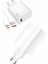 Beyaz Ultra Plus Hızlı Şarj Seti Şarj Adaptörü ve Kablosu 67W 3