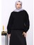 Siyah Kanguru Cepli Şardonlu Üç İplik Hırka 1