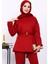 Bordo Kemerli Tunik Pantolonlu Scuba Takım 3