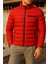Erkek Kışlık Comfort Trend Günlük Kırmızı Şişme Mont 4