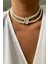 Çift Sıralı Cam Inci Choker 3