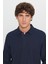 %100 Pamuk Slim Fit Dar Kesim Polo Yaka Jakarlı Triko Tişört 4