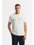 Erkek Beyaz Bisiklet Yaka Baskılı Bi-Stretch İnterlok Regular Fit T-Shirt A51Y1003 10