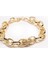 Vıp Elips Altın Kaplama Büyük Halkalı Zincir Bileklik – Ayarlanabilir Şık Zarif Tasarım 4