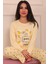 Kadın Lemon Sloganlı ve Altı Limon Desenli Bisiklet Yaka Uzun Kol Altı Uzun Viskon Pijama Takımı 1
