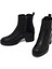 Kadın Siyah Fermuarlı Kalın Topuklu Bot 25WFE251518 3