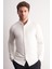 Beyaz Smart Düğmeli Yaka Uzun Kol Cepsiz Slim Fit Casual Gömlek 1004255169 1
