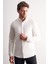 Beyaz Smart Düğmeli Yaka Uzun Kol Cepsiz Slim Fit Casual Gömlek 1004255169 3