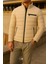 Erkek Kışlık Comfort Trend Günlük Krem Şişme Mont 3