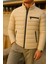 Erkek Kışlık Comfort Trend Günlük Krem Şişme Mont 4