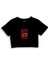 Ruby Lips Crop Tişört - Siyah 1