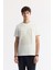 Erkek Ekru Bisiklet Yaka Baskılı Bi-Stretch İnterlok Regular Fit T-Shirt A51Y1072 8