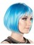 Turkuaz Renk Parti Peruğu Küt Saç (K95) 3