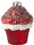 Red Cupcake Ağaç Süsü 10 cm 3