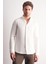 Beyaz Smart Düğmeli Yaka Uzun Kol Cepsiz Slim Fit Casual Gömlek 1004255167 3