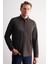 Koyu Kahverengi Smart Düğmeli Yaka Uzun Kol Cepsiz Slim Fit Casual Gömlek 1004255170 3