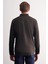 Koyu Kahverengi Smart Düğmeli Yaka Uzun Kol Cepsiz Slim Fit Casual Gömlek 1004255170 5