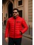 Erkek Comfort Fermuarlı Günlük Kışlık Kırmızı Şişme Mont 3