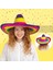 Sombrero Meksika Şapkası Renkli Örme Hasır Çocuk Boy 4