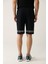 Erkek Siyah Yandan Cepli Baskılı Soft Touch Regular Fit Şort A41Y3646 11