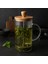 Cam ve Bambu Kapaklı French Press – 600 ml Kahve ve Bitki Çayı Demliği 2