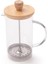 Cam ve Bambu Kapaklı French Press – 600 ml Kahve ve Bitki Çayı Demliği 3
