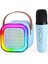 Karaoke Kablosuz Hoparlör Mikrofonlu Rgb Işıklı Bluetooth Speaker Tf Kart/usb Mavi - Lisinya 1