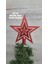 Yılbaşı Çam Ağacı Kırmızı Tepe Yıldızı Tepelik Yıldız Süs Kırmızı 18 cm 1 Adet 2