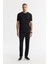 Erkek Siyah Bisiklet Yaka Jakarlı Elastan Regular Fit T-Shirt A51Y1035 12