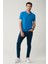 Erkek Mavi Taş Yıkamalı Esnek Berlin Slim Fit Jean Pantolon B003526 8