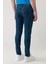 Erkek Mavi Taş Yıkamalı Esnek Berlin Slim Fit Jean Pantolon B003526 13