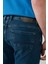 Erkek Mavi Taş Yıkamalı Esnek Berlin Slim Fit Jean Pantolon B003526 15