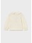 Krem Kız Bebek Fırfır Yakalı Uzun Kollu T-Shirt 2076 2