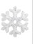 Yılbaşı Süsü Şerit Kar Tanesi Beyaz 32 cm 3