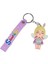 Figürlü ve Işıklı Silikon Anahtarlık - Kız Figür - Mor (Lisinya) 1