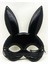 Siyah Renk Kumaş Malzemeden Imal Eva Tavşan Maskesi 19X15 cm (K95) 1