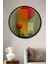 Modern Sanat Geometrik Şekiller Ahşap Dekoratif Tablo Yuvarlak Tablo 2