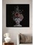 Gızemlı Kadın ve Çiçekler Kara Kalem Görünümlü Ahşap Dekoratif Tablo Dikdörtgen Tablo 2