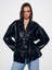 50533 Kemerli Suni Deri Ceket-Siyah 1
