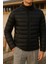 Erkek Kışlık Comfort Trend Günlük Siyah Şişme Mont 2