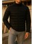 Erkek Kışlık Comfort Trend Günlük Siyah Şişme Mont 3