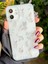 Iphone 12 ve 12 Pro Uyumlu Mat Baskı Fiyonk Pembe Çiçek Parmak Izi Bırakmaz Şeffaf Kılıf 5