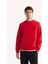 Erkek Kırmızı Bisiklet Yaka Pamuklu Bi-Stretch Basic Regular Fit Sweatshirt A52Y1328 7