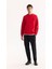 Erkek Kırmızı Bisiklet Yaka Pamuklu Bi-Stretch Basic Regular Fit Sweatshirt A52Y1328 12