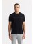 Erkek Siyah Bisiklet Yaka Reflektörlü Bi-Stretch İnterlok Regular Fit T-Shirt A51Y1037 8