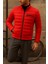 Erkek Kışlık Slim Fit Günlük Kırmızı Şişme Mont 4